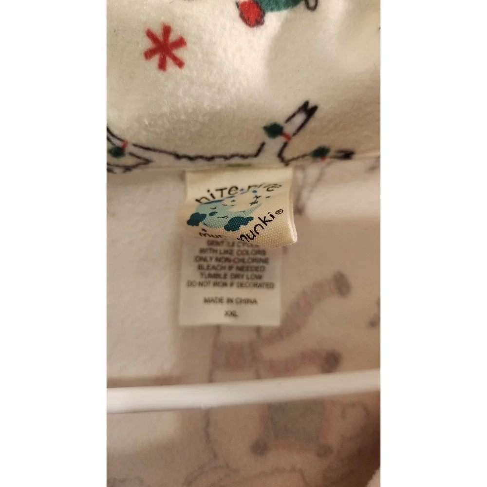 Nite Nite Munki Munki women's LLAMA Pajama Set Cream‎ XXL XX-Large Christmas